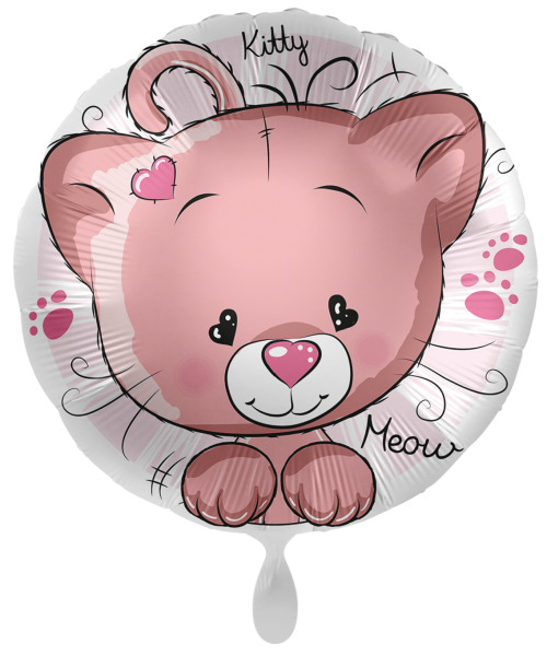 Folienballon - Niedliche Katze - ø 43cm